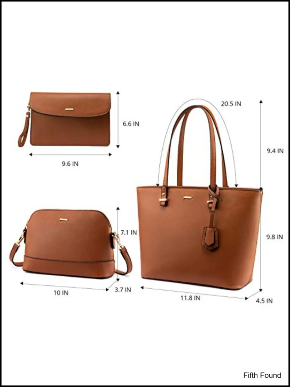 Synthetic Leather 3-Piece Hobo Satchel Tote Shoulder Bag Set with Wallet Clutch